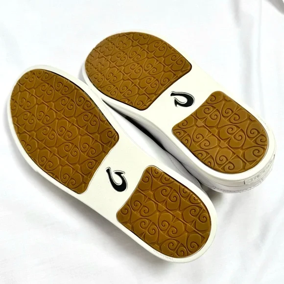 New OluKai Pehuea Li Ili Leather Women’s Slip On In Sneakers Shoes 8.5 White NIB - Picture 11 of 12